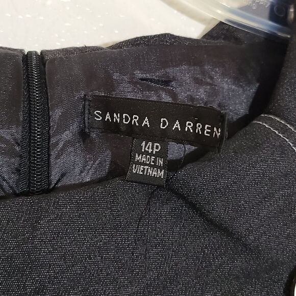 Sandra Darren Gray Belted Dress - Picture 6 of 16